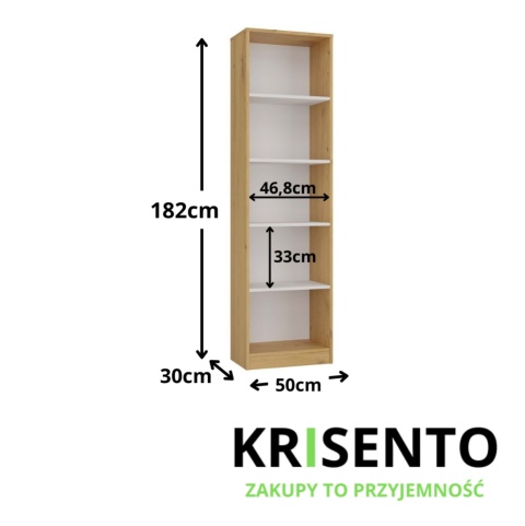 Regał 50cm RE-1402-ART-BIEL-MAT