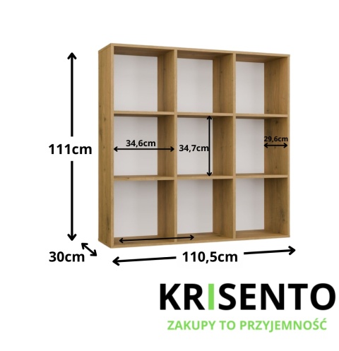 Regał komorowy 3x3 RE-1443-ART