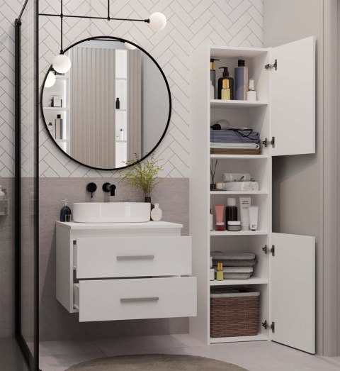 Szafka pod umywalkę nablatową 60 LAZ-1327-BIEL-MAT-60