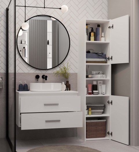 Szafka pod umywalkę nablatową 80 LAZ-1327-BIEL-MAT-80