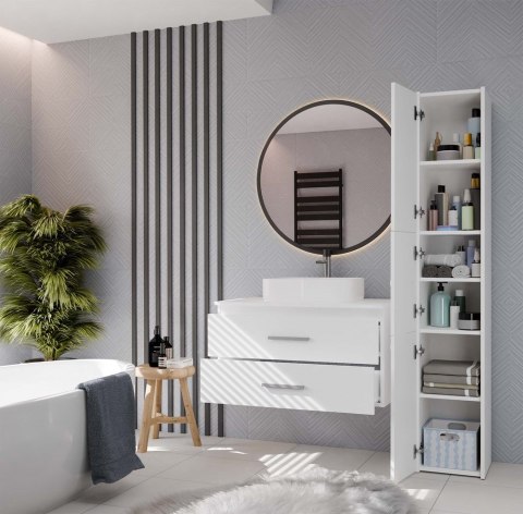 Szafka pod umywalkę nablatową 80 LAZ-1327-BIEL-MAT-80