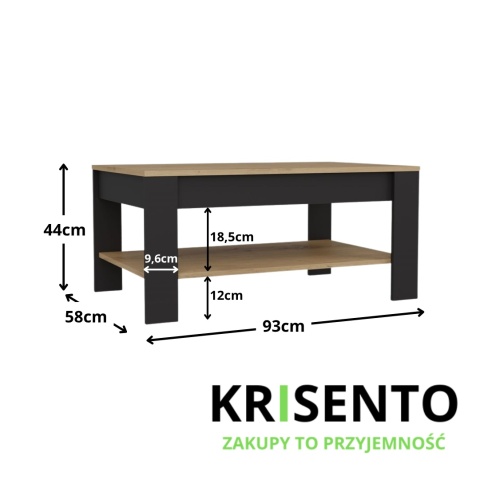 Duży stolik kawowy STOL-833-ART-CZERN