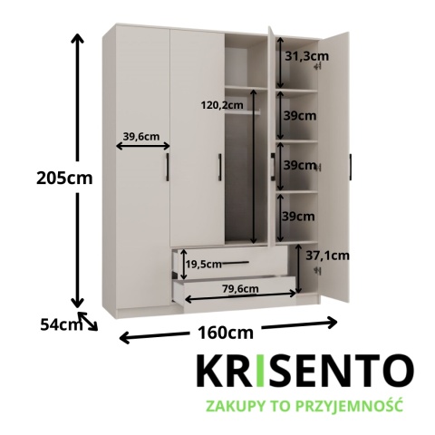 Szafa bez lustra SZAF-1006-KASZ