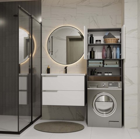 Szafka stojąca nad pralkę LAZ-1302-ANT-BIEL-MAT