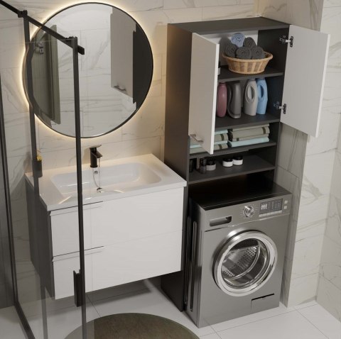 Szafka stojąca nad pralkę LAZ-1302-ANT-BIEL-MAT