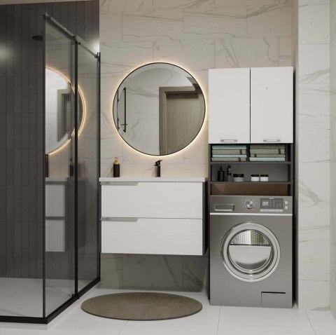 Szafka stojąca nad pralkę LAZ-1302-ANT-BIEL-MAT