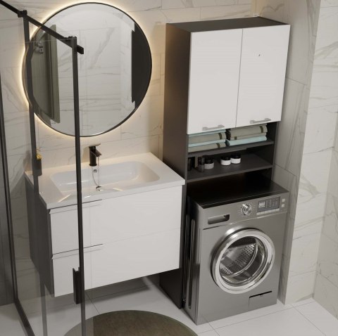 Szafka stojąca nad pralkę LAZ-1302-ANT-BIEL-MAT