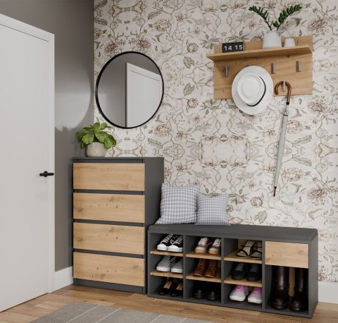 Szafka na buty z siedzeniem BUT-212-ANT-ART