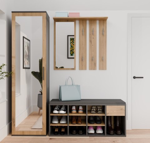 Szafka na buty z siedzeniem BUT-212-ANT-ART