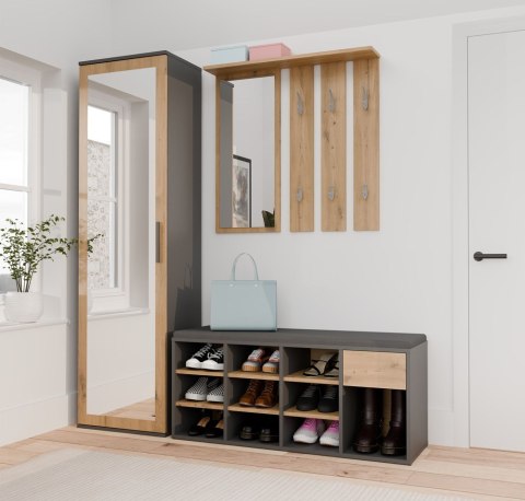 Szafka na buty z siedzeniem BUT-212-ANT-ART