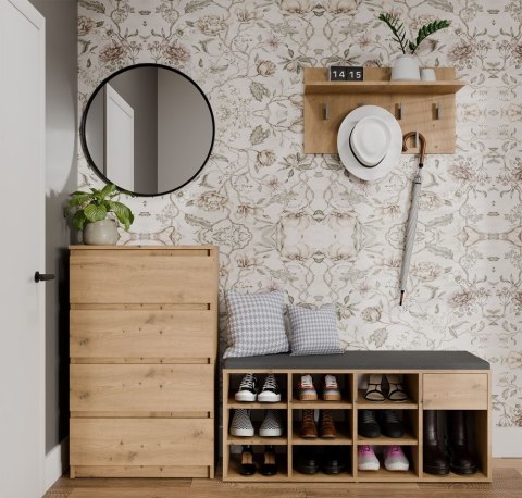 Pojemna szafka na buty z siedziskiem BUT-212-ART