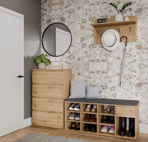 Pojemna szafka na buty z siedziskiem BUT-212-ART