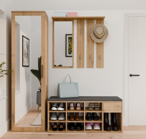 Pojemna szafka na buty z siedziskiem BUT-212-ART