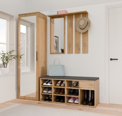 Pojemna szafka na buty z siedziskiem BUT-212-ART