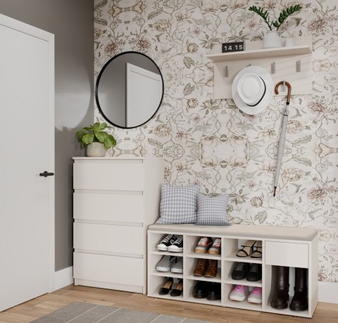 Szafka na buty do przedpokoju z siedziskiem BUT-212-KASZ