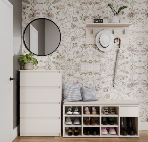 Szafka na buty do przedpokoju z siedziskiem BUT-212-KASZ