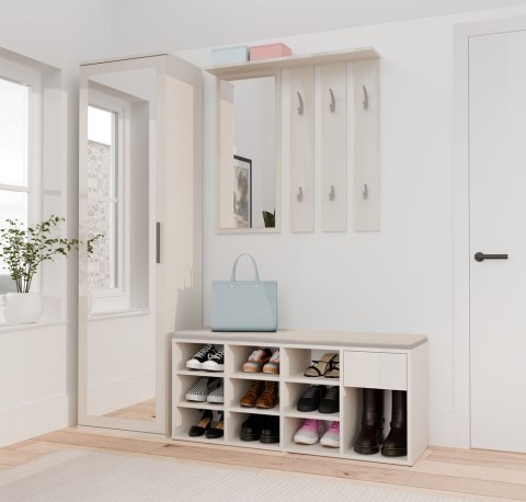 Szafka na buty do przedpokoju z siedziskiem BUT-212-KASZ