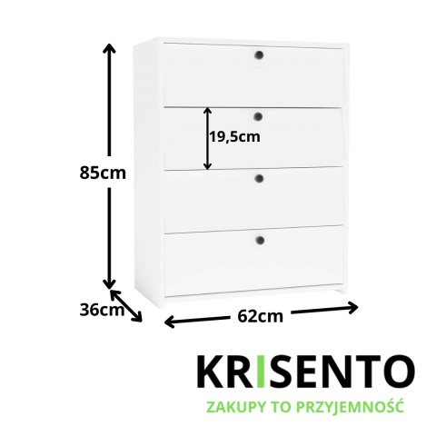 Szafka do przedpokoju na buty BUT-211-BIEL-MAT