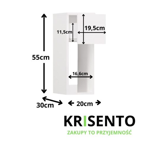 Szafka nocna 20 cm SN-315-BIEL-MAT