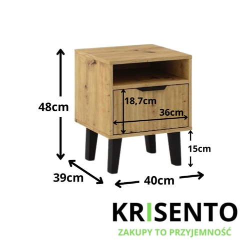 Szafka nocna lamele SN-309-ART-LAM