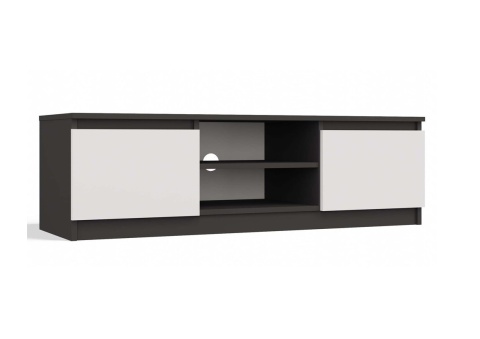 Szafka rtv 120 cm RTV-501-ANT-BIEL-MAT