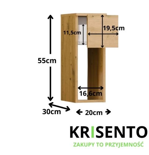 Wąska szafka nocna 20 cm SN-315-ART