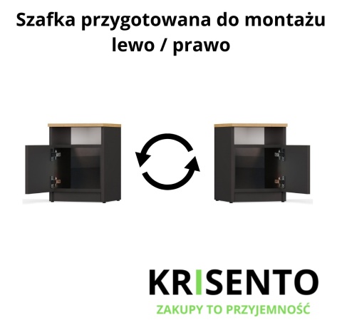 Wąska szafka nocna 30 cm SN-316-ANT-ART