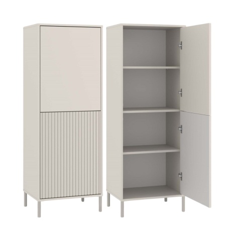 Wąska wysoka szafka KOM-938-KASZ-LAM-GŁ