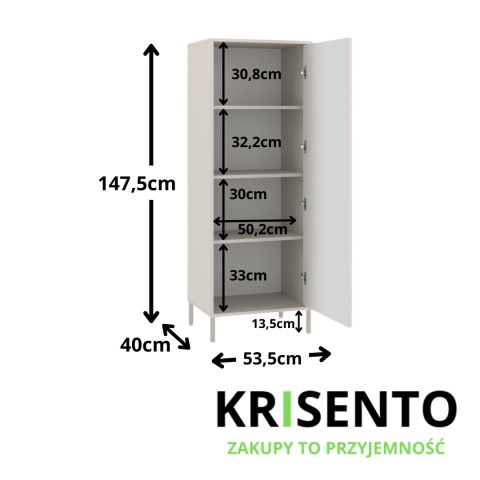 Szafka wysoka wąska KOM-936-KASZ-LAM