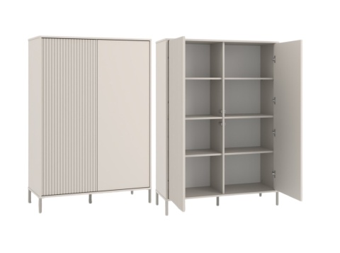 Wysoka komoda do sypialni KOM-937-KASZ-LAM-GŁ