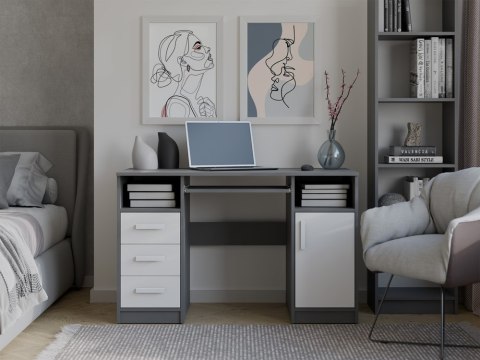 Biurko 120 x 60 BIUR-733-ANT-BIEL-MAT