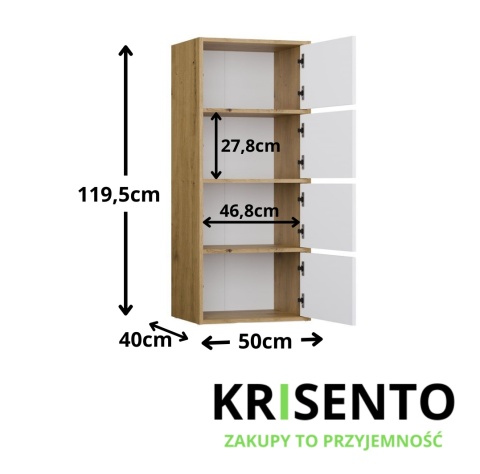 Komoda czterodrzwiowa KOM-935-ART-BIEL-MAT