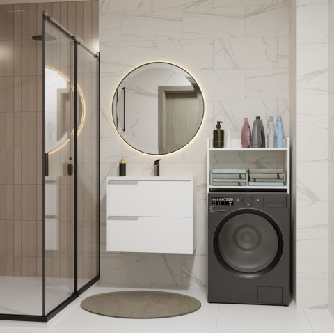 Regał łazienkowy nad pralkę LAZ-1328-BIEL-MAT