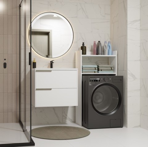 Regał łazienkowy nad pralkę LAZ-1328-BIEL-MAT