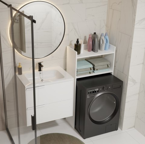 Regał łazienkowy nad pralkę LAZ-1328-BIEL-MAT