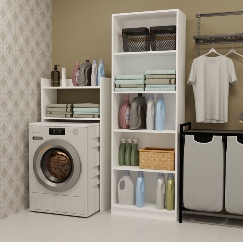 Regał łazienkowy nad pralkę LAZ-1328-BIEL-MAT