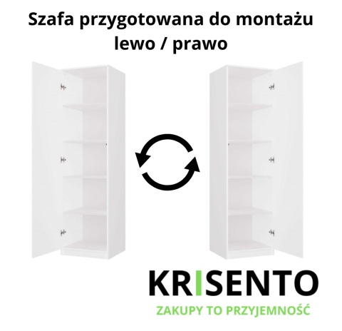 Biała szafa z lustrem SZAF-1001-L-BIEL-MAT