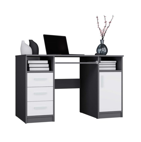 Biurko 120 x 60 BIUR-733-ANT-BIEL-MAT