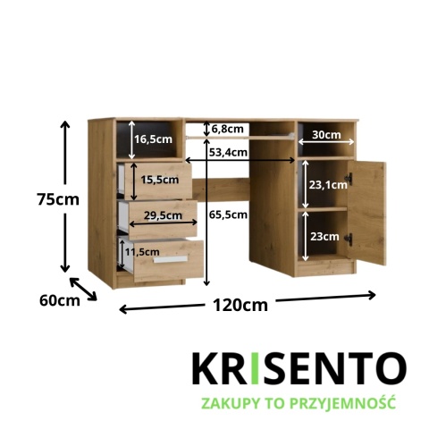 Biurko 120cm BIUR-733-ART