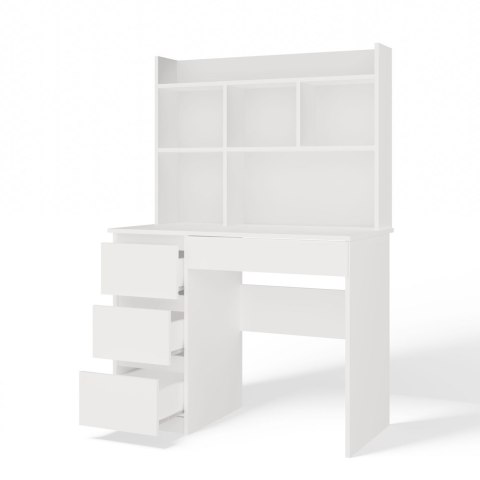 Biurko młodzieżowe z nadstawką BIUR-706-NADST-BIEL-MAT-L