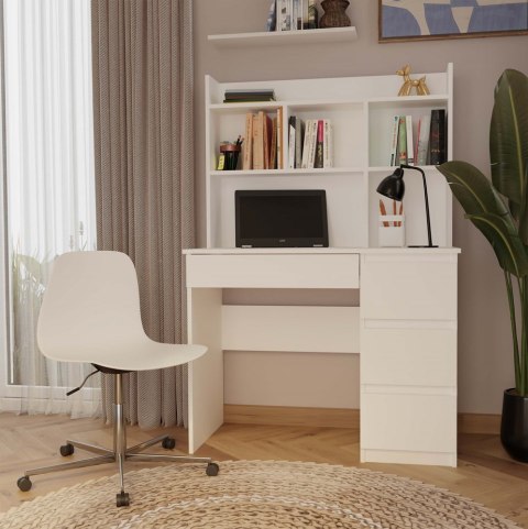 Nowoczesne biurko z nadstawką BIUR-706-NADST-BIEL-MAT-P