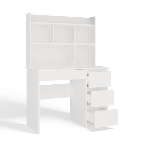 Nowoczesne biurko z nadstawką BIUR-706-NADST-BIEL-MAT-P