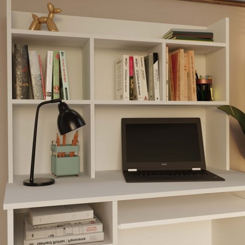 Biurko białe z nadstawką BIUR-727-NADST-BIEL-MAT-P