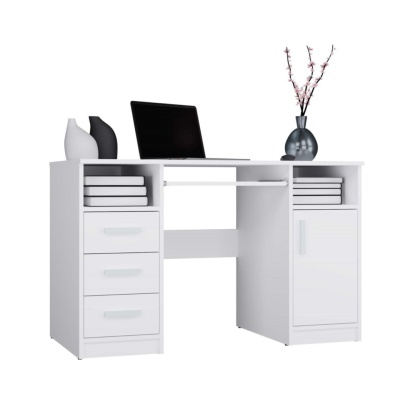 Biurko białe 120 cm BIUR-733-BIEL-MAT