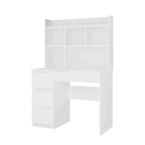 Biurko młodzieżowe z nadstawką BIUR-706-NADST-BIEL-MAT-L