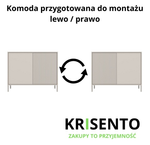 Komoda z drzwiami KOM-940-KASZ-LAM-GŁ