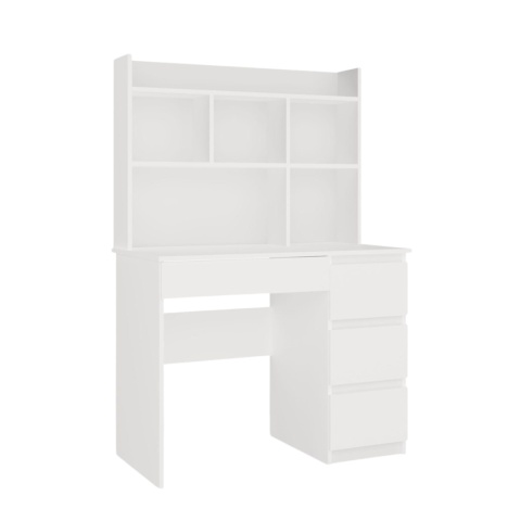 Nowoczesne biurko z nadstawką BIUR-706-NADST-BIEL-MAT-P