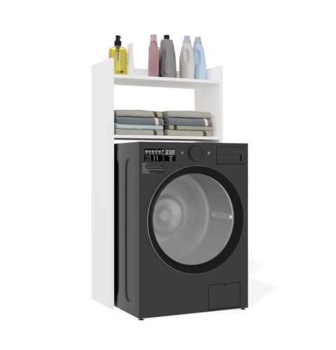 Regał łazienkowy nad pralkę LAZ-1328-BIEL-MAT