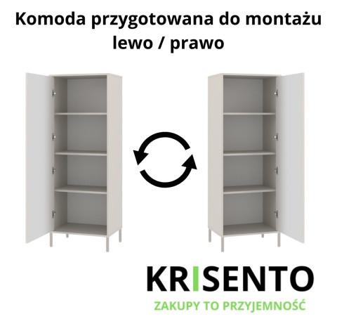 Szafka wysoka wąska KOM-936-KASZ-LAM