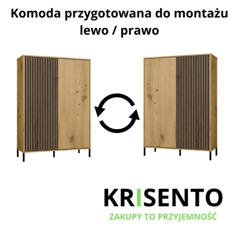 Wysoka komoda KOM-937-ART-LAM-GŁ